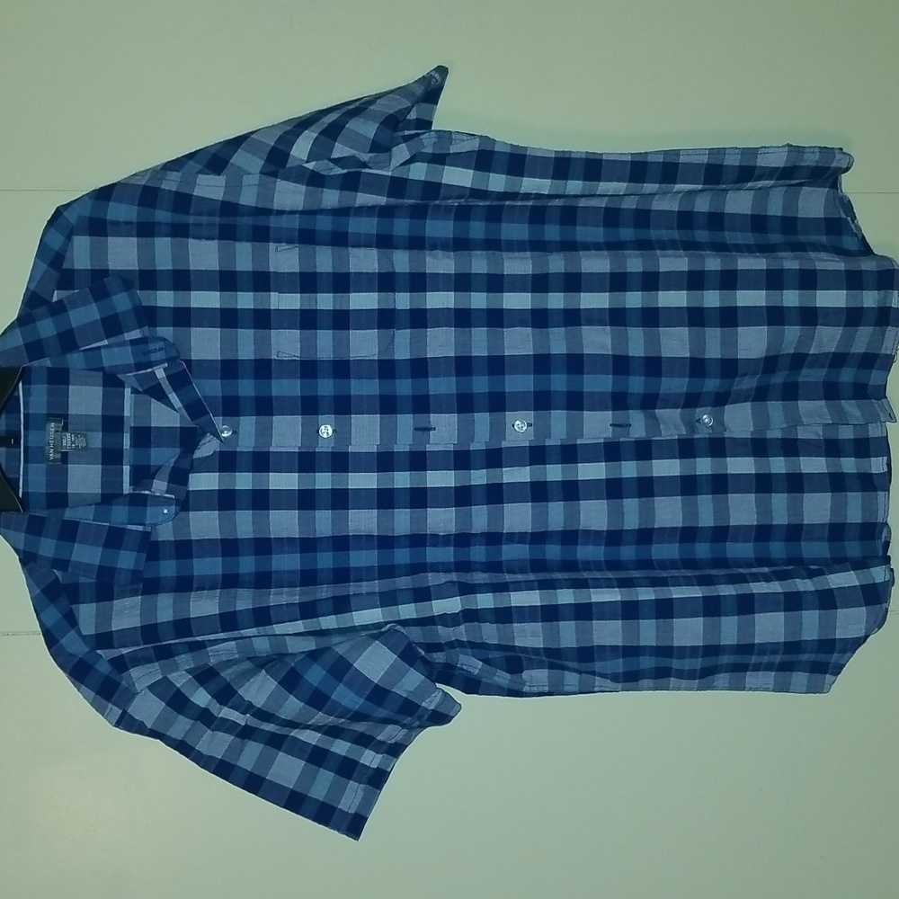 Mens Van Heusen 2XL short sleeved button down